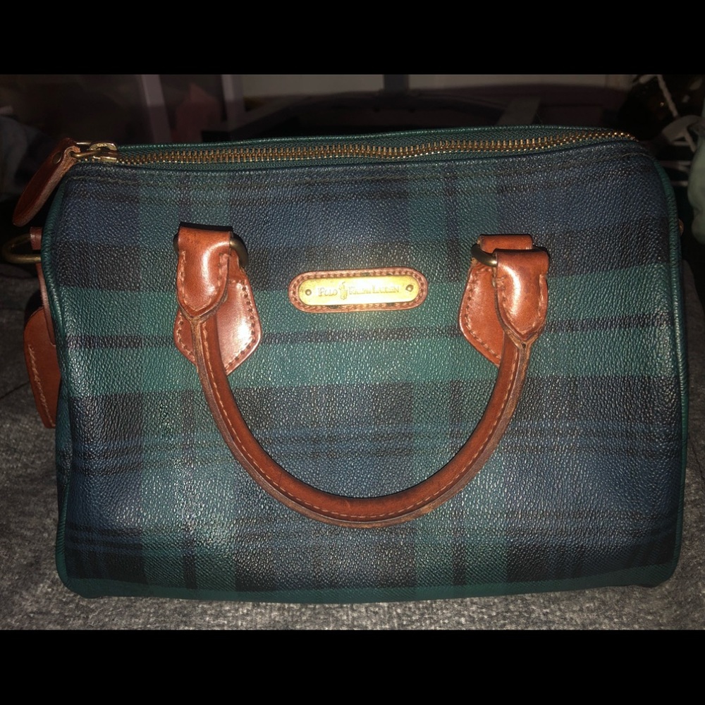 Polo Ralph Lauren Plaid Purse Vintage